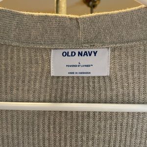 Light gray cotton long open cardigan Old Navy